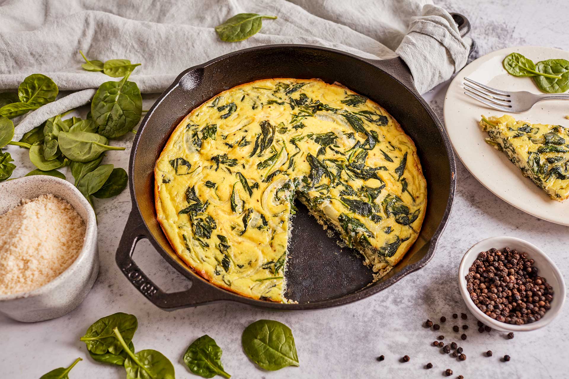 Spinach and Ricotta Frittata (Southern Italy)