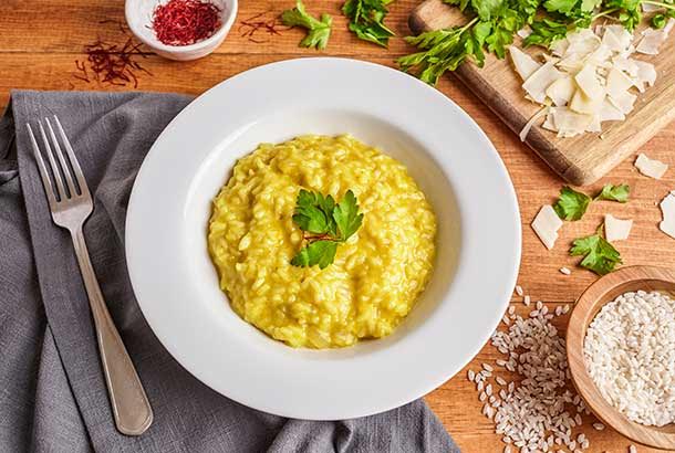 Italian Parmesan Risotto with Saffron