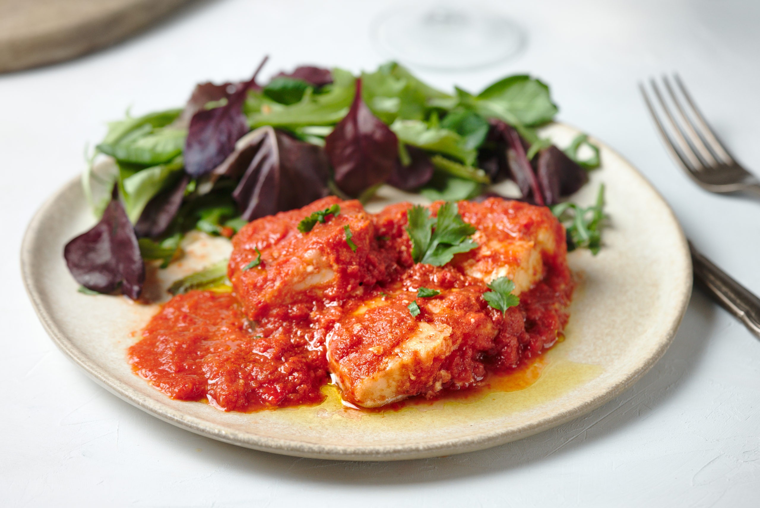 Cod with Tomato Sauce (Bacalao a la Riojana)