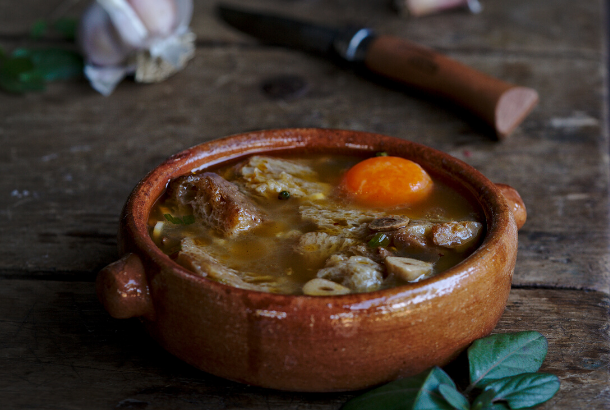 Garlic Soup with Egg and Croutons (Spain)