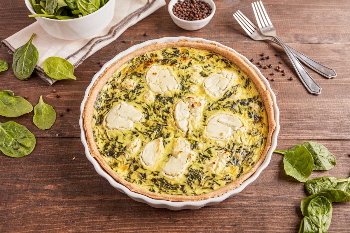 Spinach and Goat Cheese Quiche (France)