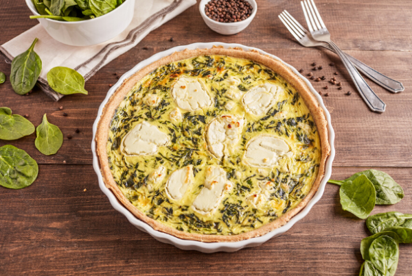 Spinach and Goat Cheese Quiche (France)