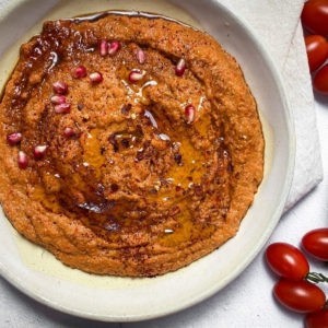 Muhammara (Roasted Red Pepper and Walnut Dip)