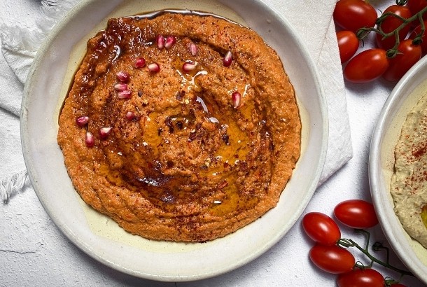 Muhammara (Roasted Red Pepper and Walnut Dip)