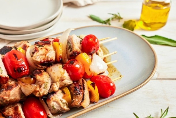 Pork Kabobs with Vegetables (Italy)