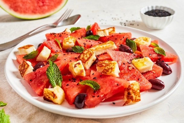 Halloumi and Watermelon Salad (Cyprus)