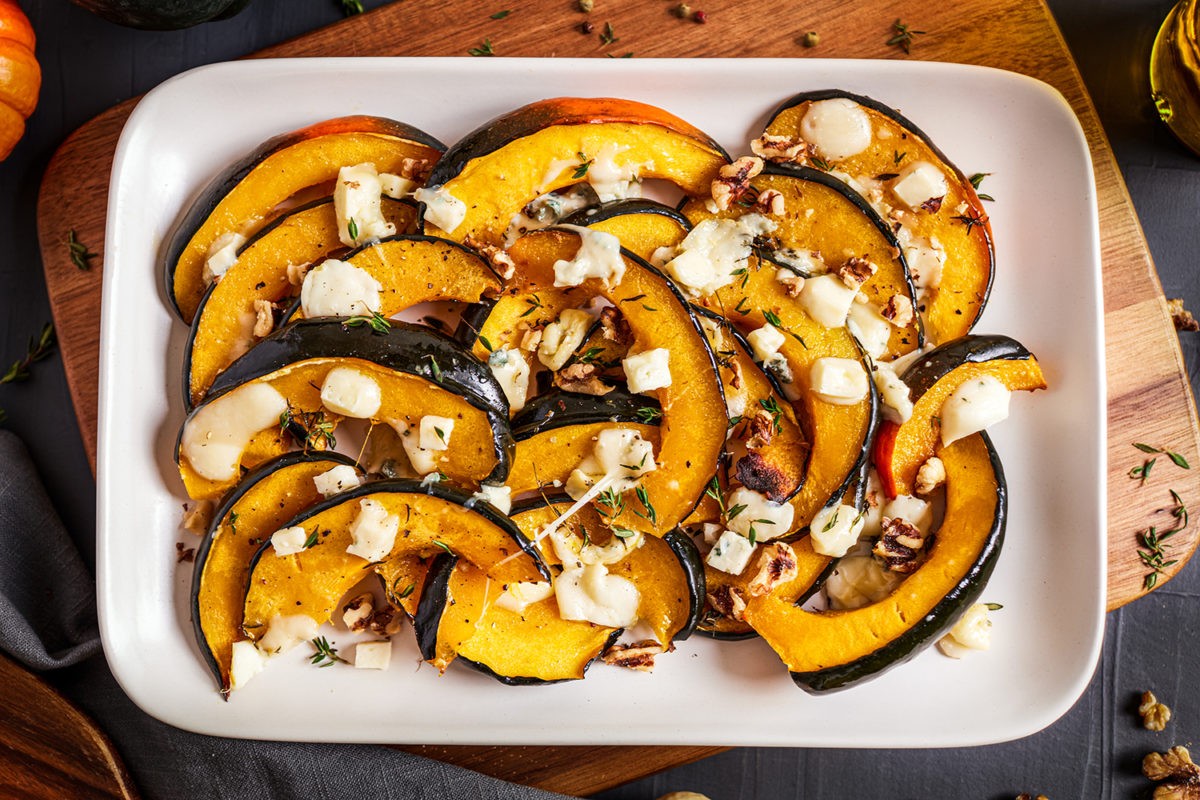 Roasted Pumpkin with Blue Cheese and Walnuts (Italy)