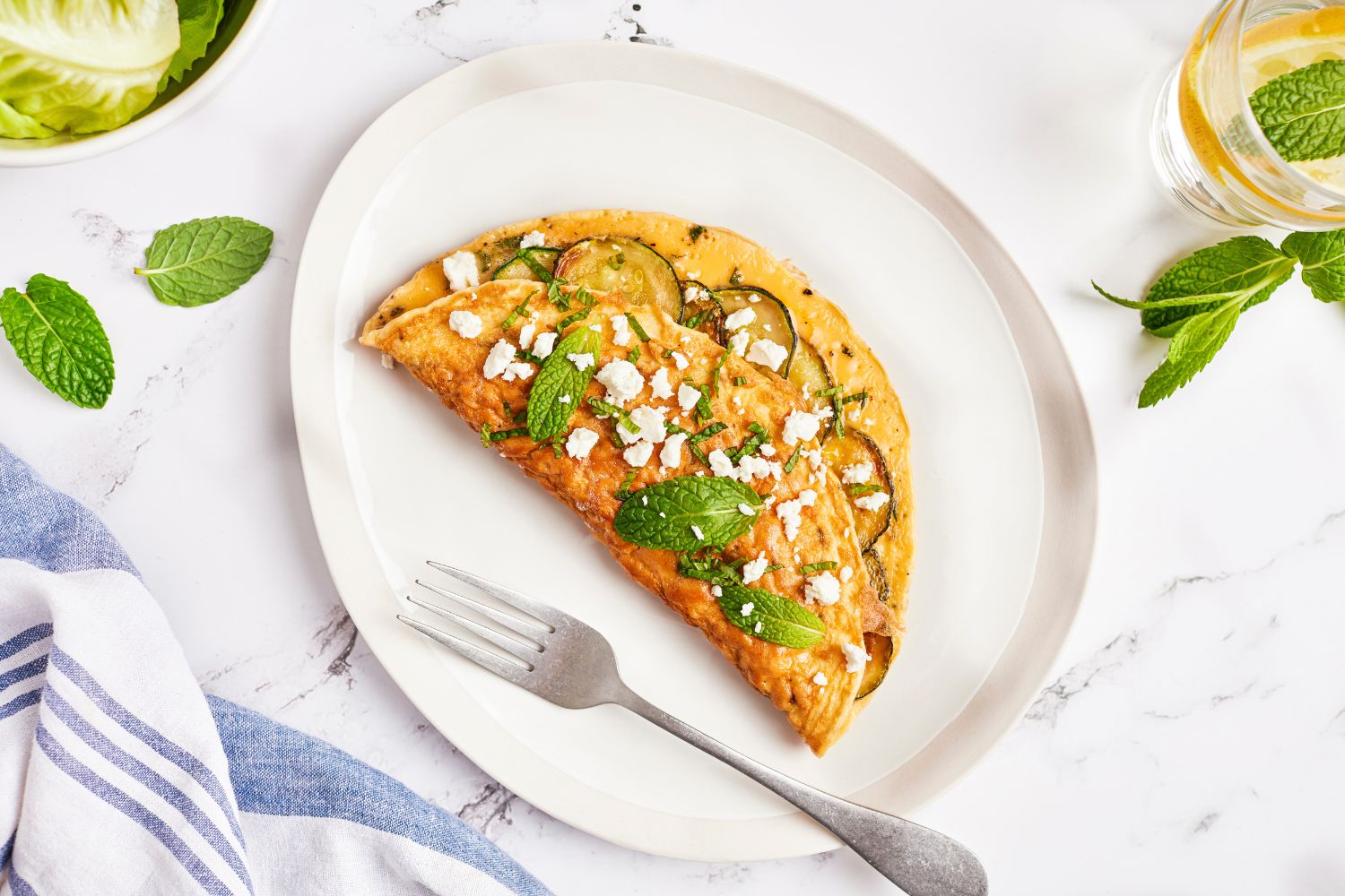 Cretan Omelet with Zucchini and Mint