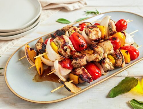 Grilled Pork Kabobs with Vegetables (Italy)