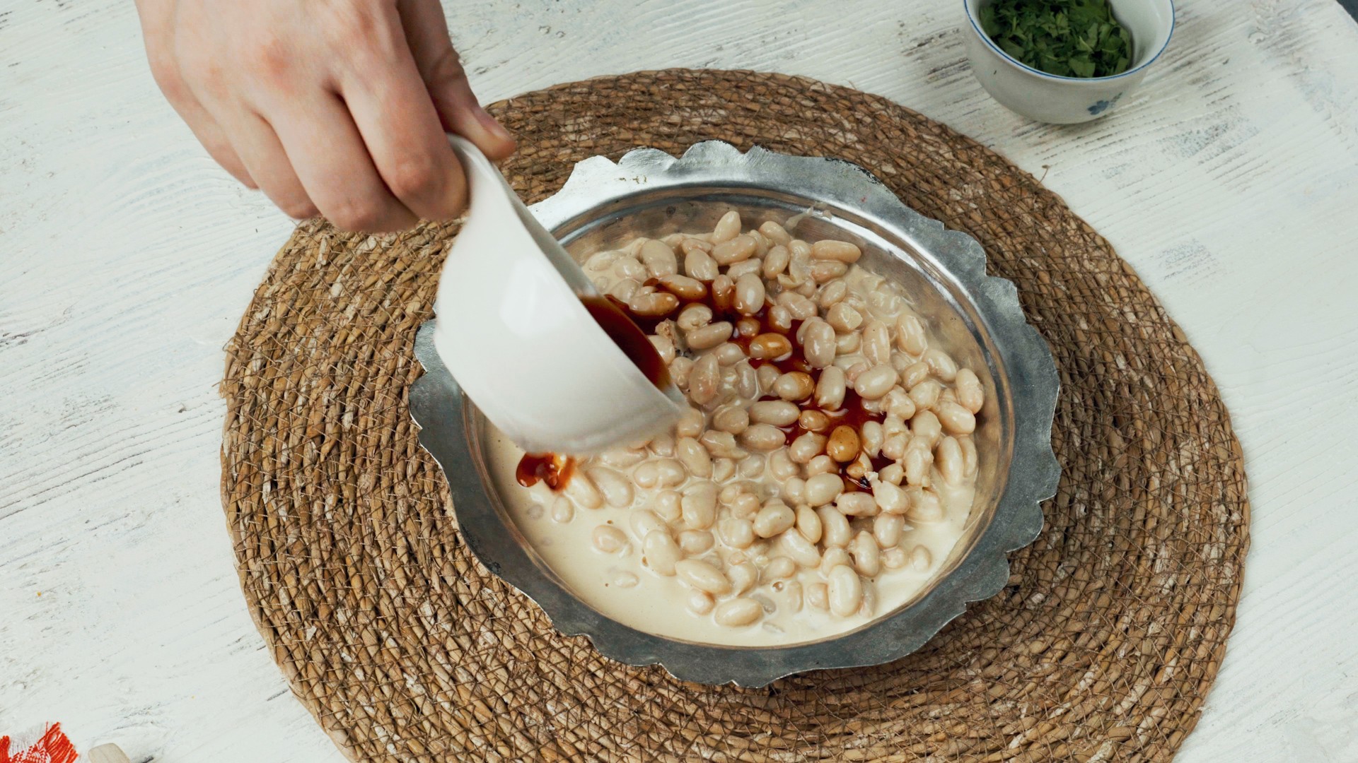 TURKISH WHITE BEANS WITH TAHINI 3