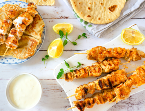 Chicken Skewers with Garlic Sauce (Shish Tawook with Toum)
