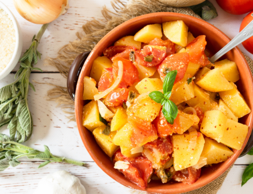 Greek Potatoes with Tomatoes and Onion (Patates Yahni)