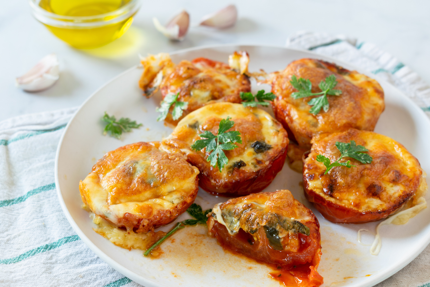 Baked Tomatoes With Cheese