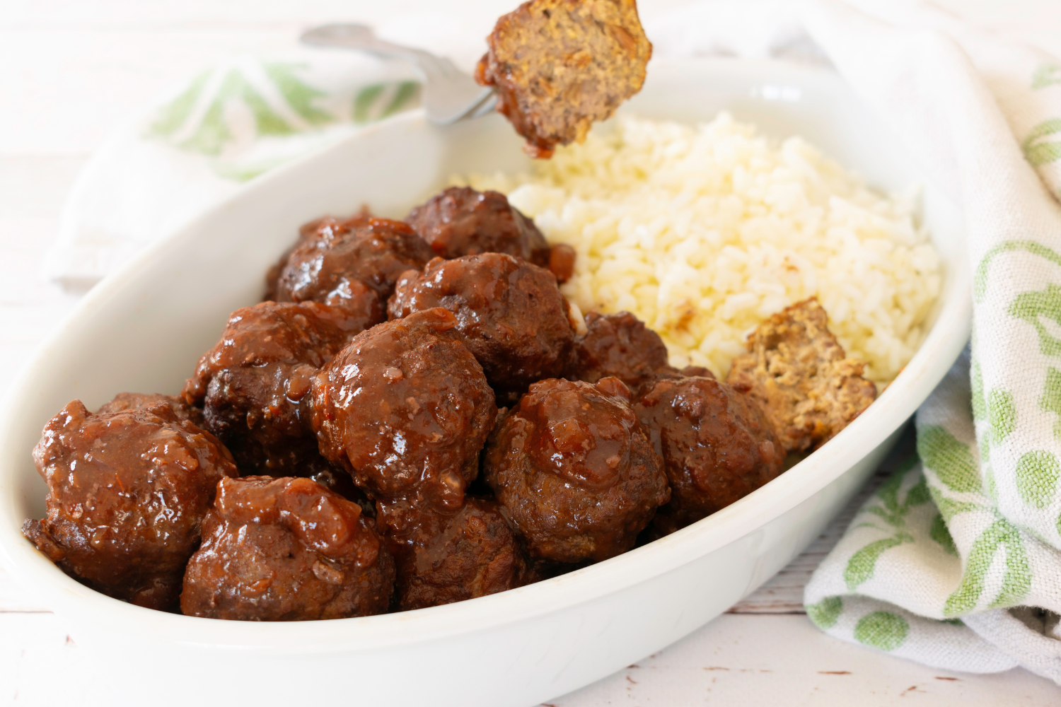 Greek meatballs simmered in tomato sauce
