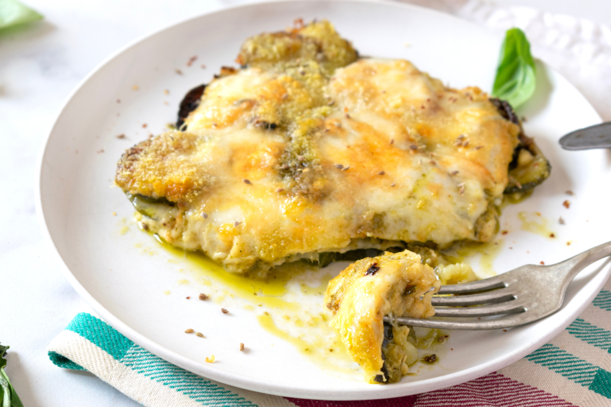 Squash Parmigiana with Basil Pesto Article