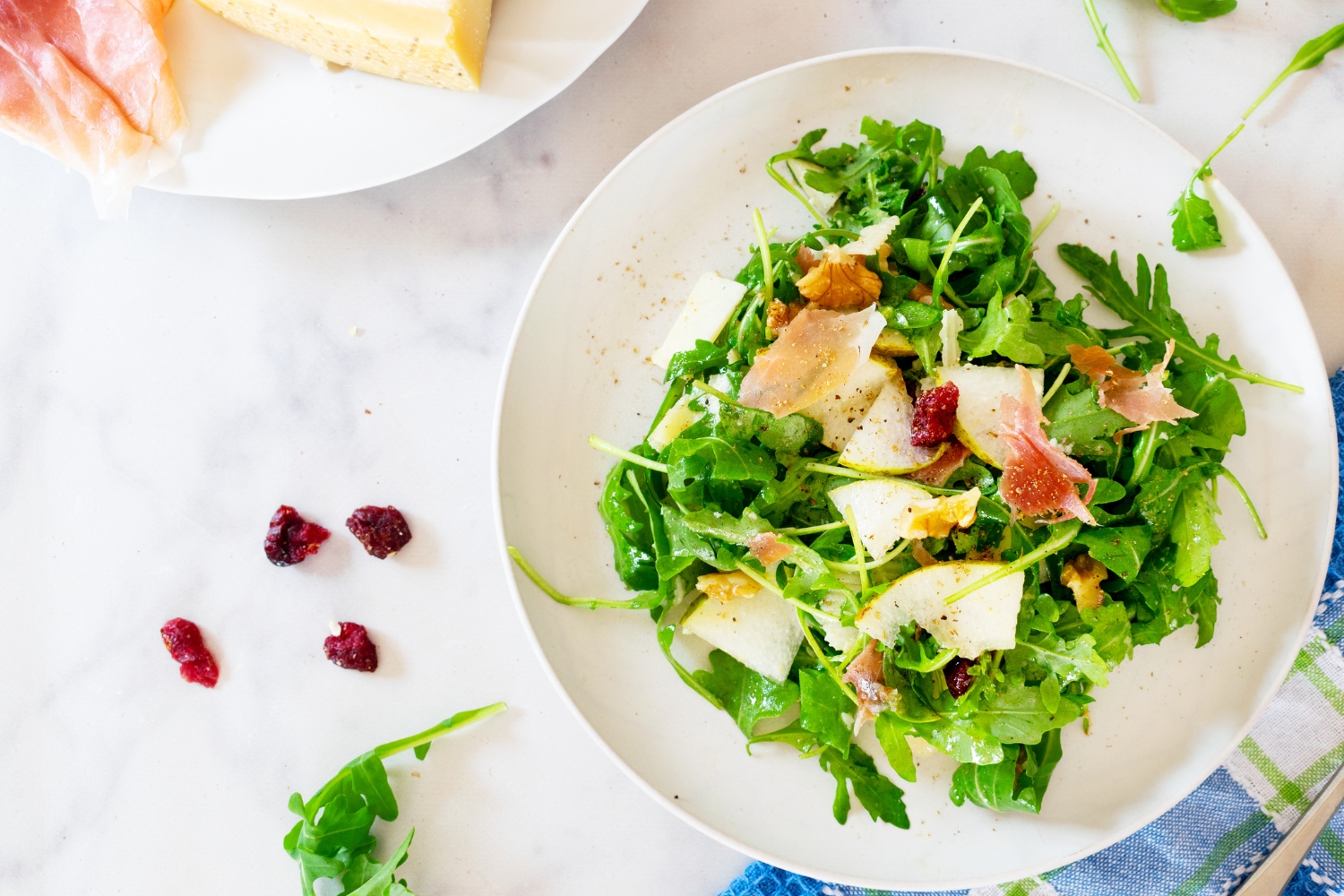 Arugula Pear Salad with Parmesan and Prosciutto