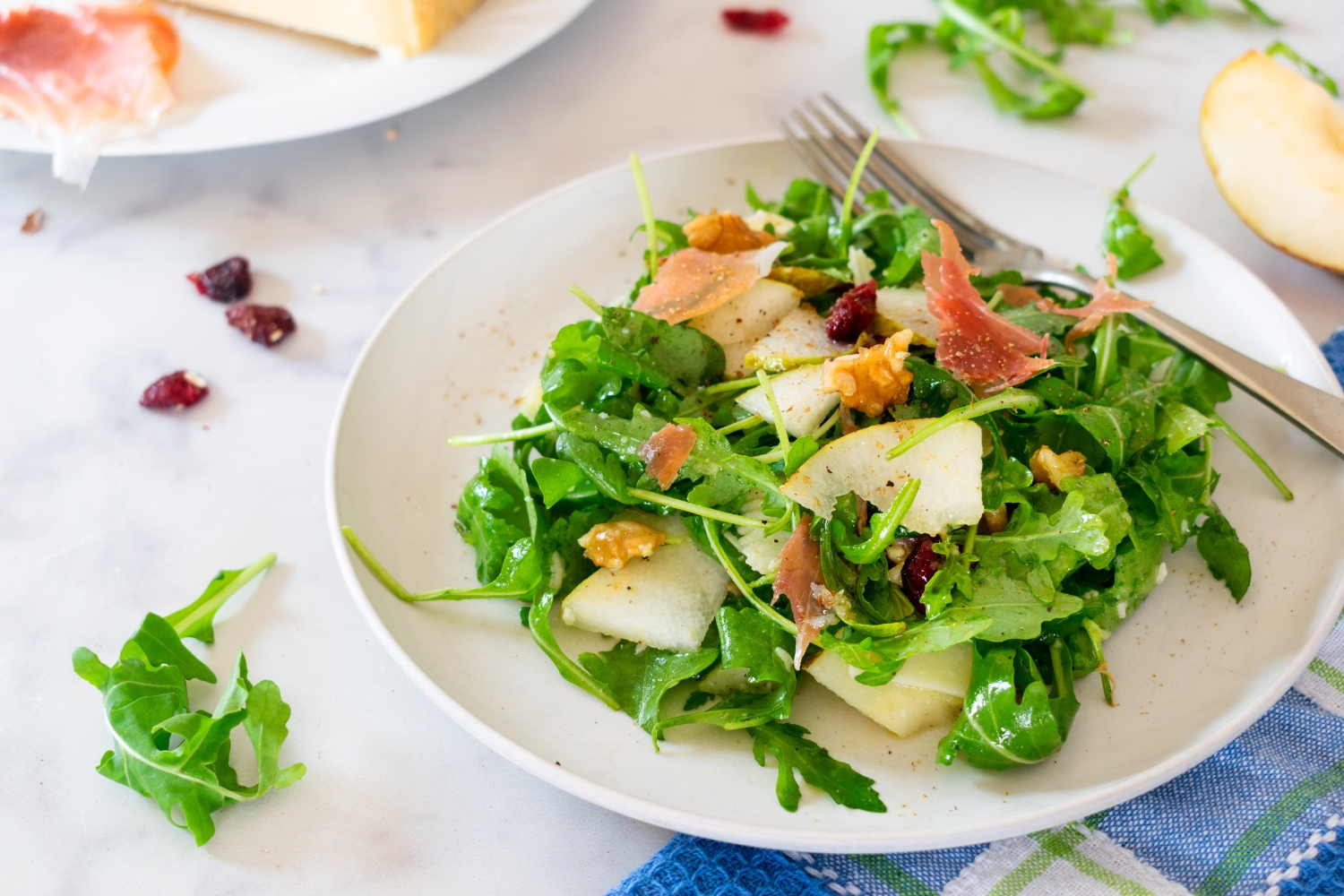 Arugula Pear Salad with Parmesan and Prosciutto
