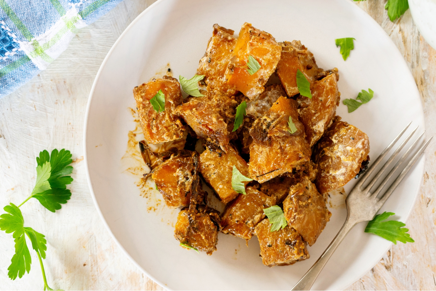 Caramelized Kabocha Squash with Warm Spices and Yogurt