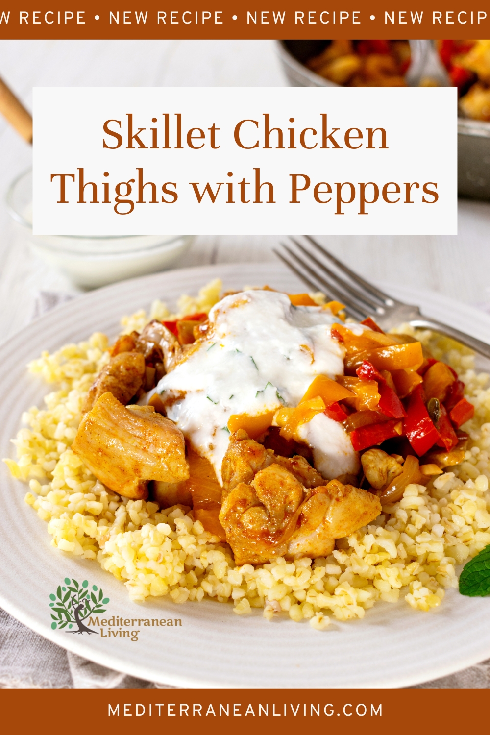 Skillet Chicken Thighs with Peppers