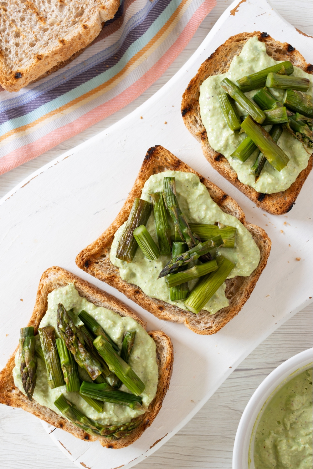 Whipped Ricotta with Roasted Asparagus Toast