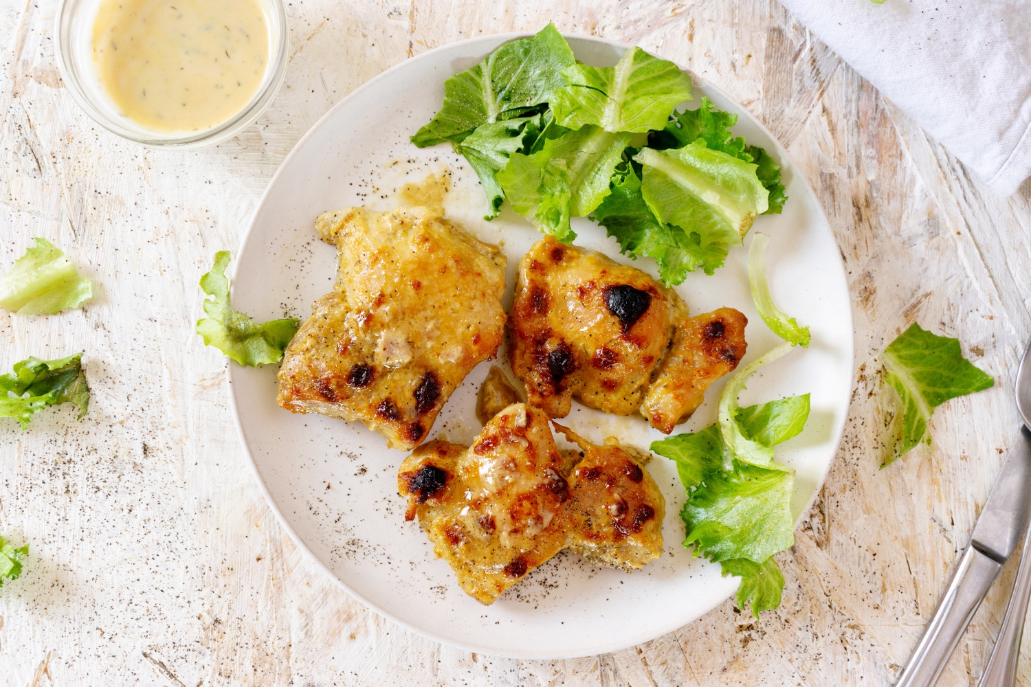 Caesar Chicken Thighs