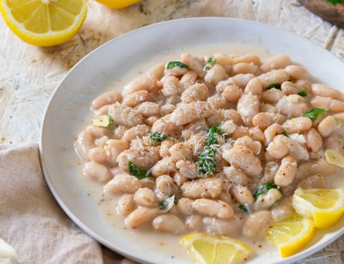 Creamy White Beans with Garlic, Lemon and Parmesan