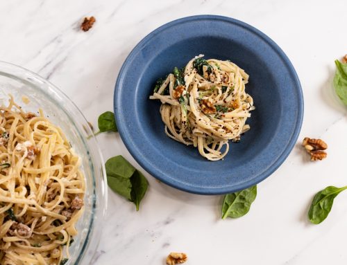 Greek Pasta with Feta and Spinach