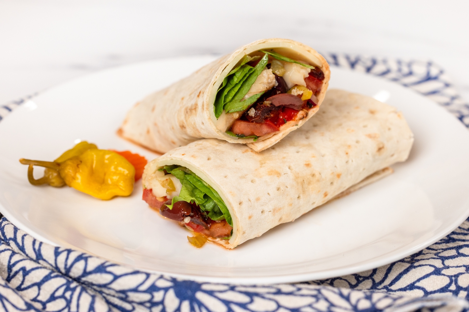 Italian Wrap with Provolone and Pickled Vegetables