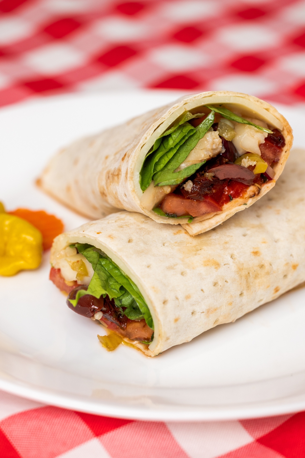 Italian Wrap with Provolone and Pickled Vegetables